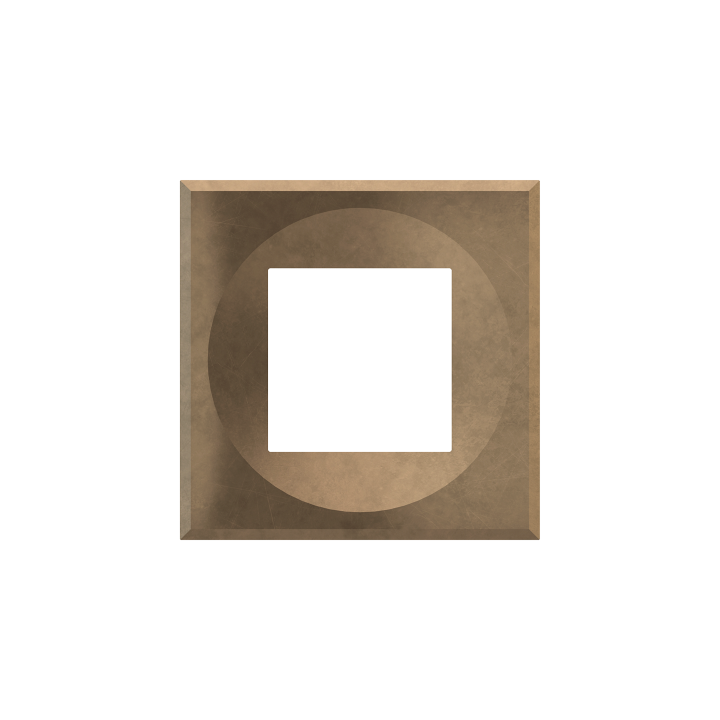 Square magnetic plate (45x45 mm window) ERA serie Metal Bronze Corked