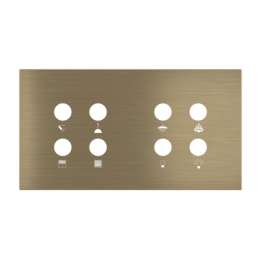 Magnetic plate 2-fold for 4-rocker push buttons Proxima series Metal Antique Brass + customization