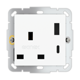 Ekinex розетка 55x55 mm EK-PWS-UK-USB