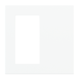 Square Plate Deep (20Venti) (87x87) 1 window (30x60) Plastic Pure white