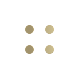 Kit of 4 round buttons Proxima series Metal Brass