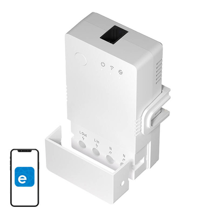 Sonoff TH16 Origin (R3) WiFi интеллектуальное реле (230 В/16 А) с входом датчика (THR316) - Sonoff, SmartWise, Shelly оптовая пр