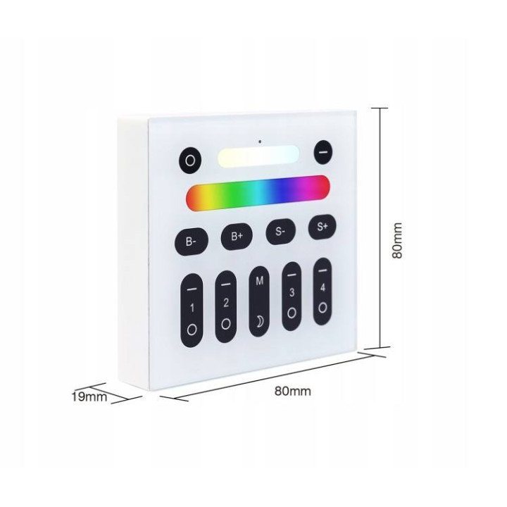 LED kontroliera panelis 4 zonas RGB+CCT 2.4GHz sērija GL