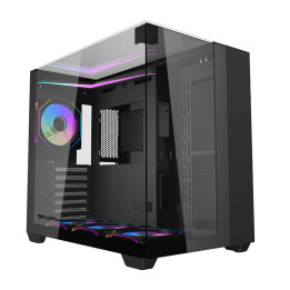Компьютерный корпус Darkflash TH285 (черный) + 4 вентилятора