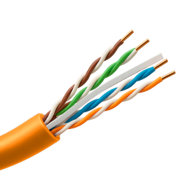 UNIVIEW UV-UTP6-305-BC-LSZH-Dca-OR Cat6 UTP LSZH tīkla kabelis 305m spole oranžs