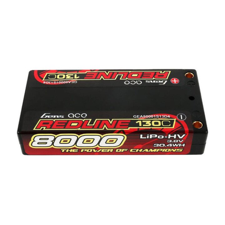 Gens ace GEA80001S13D4 LiPo Battery 8000mAh 3.8V 1S2P 130C