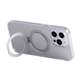 Magneettinen suojakuori pidikkeellä Joyroom JR-BP004 iPhone 15 Pro Maxille (läpinäkyvä)