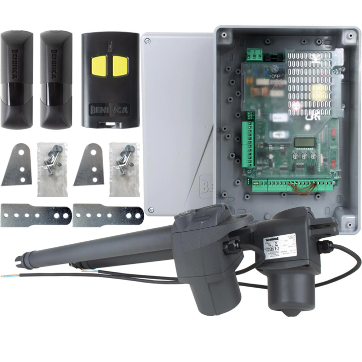 Automation set Beninca KBILL4024.PM TRUST 24V - drive for double-leaf gates up to 8 m - 24 V actuators, TRUST control panel, pho