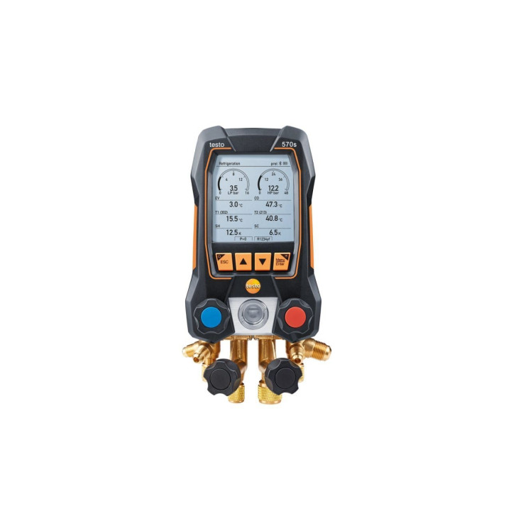 Digitaalne kollektor Testo 570s 4-suunalise klapiploki ja Bluetoothiga