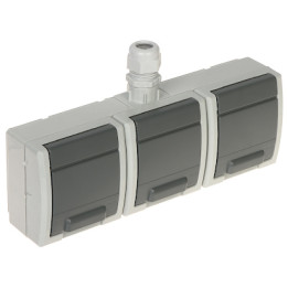 Elektro-Plast AQUANT-G3/EPN 3-vietīga āra kontaktligzda IP65 16A 230V virsmas montāžai