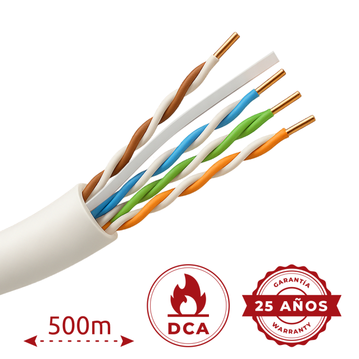SAFIRE UTP6-500-H-Dca кабель сетевой Cat6 UTP 500м бухта LSZH серый