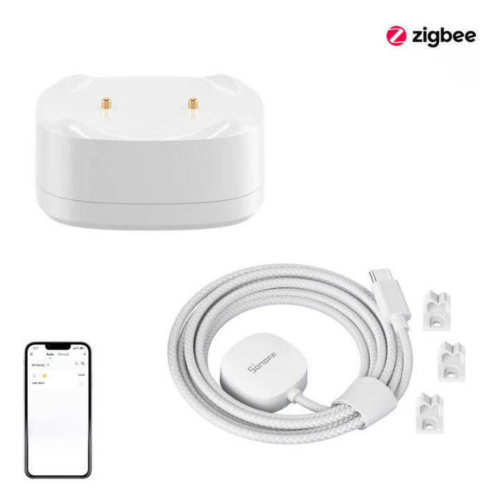 Sonoff SNZB-05P ZigBee Water Leak Sensor Kit + WLDC200 Cable