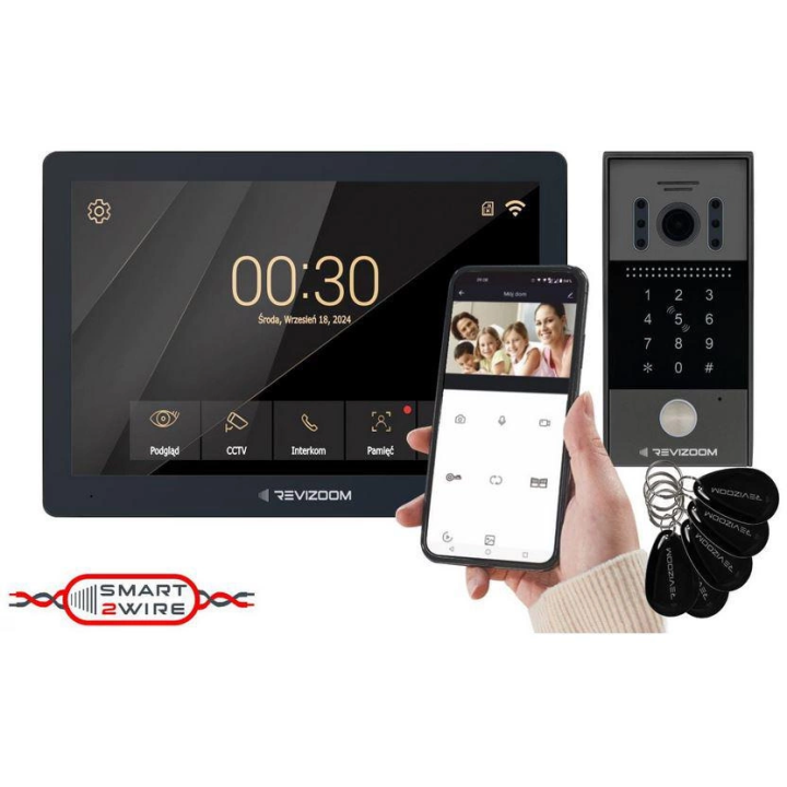 Revizoom RM-T203HD must – video sisetelefoni komplekt RC-212HD-CK1 kaameraga