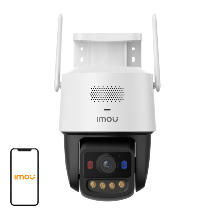 IMOU IPC-U7LP-6V0NE-IMOU 3MP āra PoE IP kamera ar Wi-Fi, divkāršu apgaismojumu, divvirzienu audio un 512GB microSD