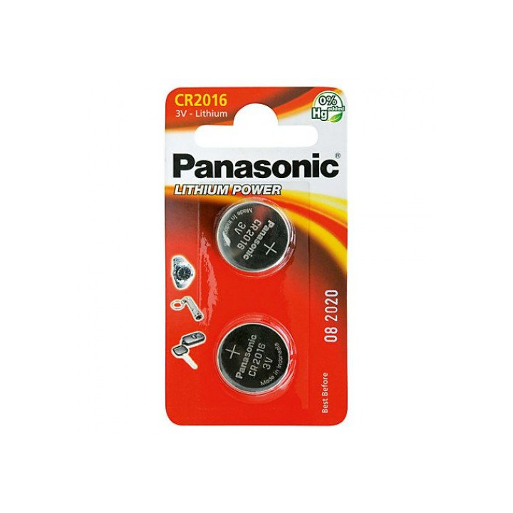 Panasonic CR2016 DL2016 ECR2016 3V 90mAh 6016 E-CR2016 SB-T11 280-206 FA H2327325 E2226715 Lithium Batteries 2 pcs