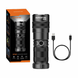 Taskulamp Superfire GT60 - 2600 lm, 2 režiimi, USB-C