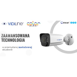 VidiLine VIDI-IPC-44B 4MP IP Bullet kaamera koos värvitegijaga, 4 mm objektiiv