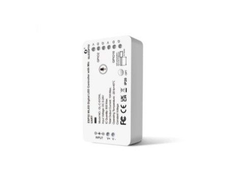 Gledopto GL-C-010WL 5V-24V viedais IC LED kontrolieris ar Wi-Fi (WLED programmaparatūru) ar mikrofonu