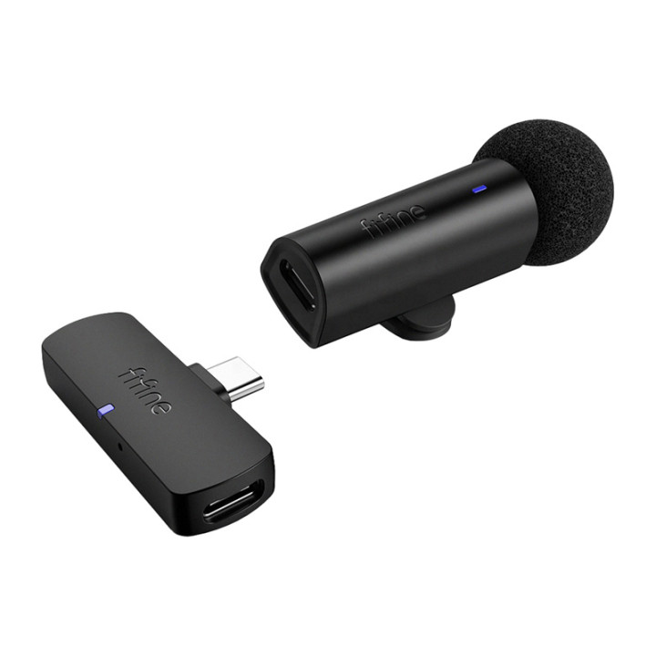 Fifine M6 USB-C juhtmeta sidemikrofon (must)