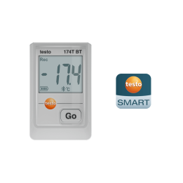 Mini temperature data logger Testo 174 T BT with Bluetooth and app connection