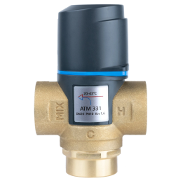 AFRISO ATM 331 – termostatinis maišymo vožtuvas, DN20, Rp 3/4", 20–43°C, Kvs 1,6 m³/val.
