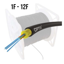 OPTIX kabelis AirFlow S-QOTKSdD 6x9/125 ITU-T G.657A2 (SPAN 80m) 1000m BOX