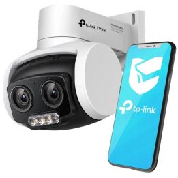 TP-Link VIGI C540V 4MP kaksoislinssinen PTZ IP-kamera täysväri yönäöllä, varifocal 2.8-12 mm, PoE, ulkokäyttöön