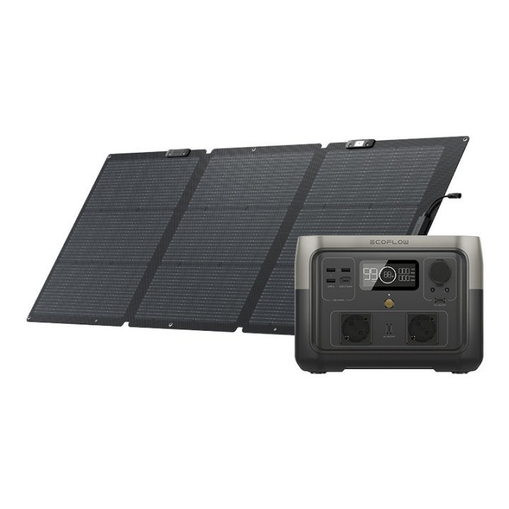 Электростанция EcoFlow River 2 Max с комплектом солнечных панелей 160W (R2MAX-160W-SB)