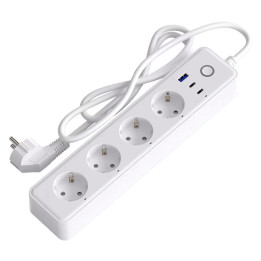 Умный удлинитель 4P + USB WiFi TUYA