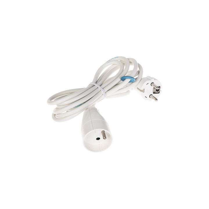 PS-3X1.0-3M/W Pagarinātājs ar zemējumu 3 kontaktligzdas 3m vads 16A 230V Schuko balts