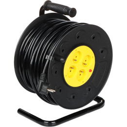 Blow PSB-3X2.5-4G/50M 3 kontaktligzdu pagarinātājs ar zemējumu, 50m kabelis, Schuko Type F, 16A/230V, 3680W