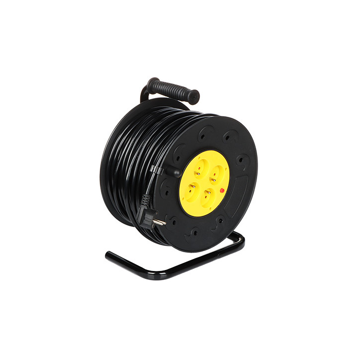Blow PSB-3X2.5-4G/50M 3 kontaktligzdu pagarinātājs ar zemējumu, 50m kabelis, Schuko Type F, 16A/230V, 3680W