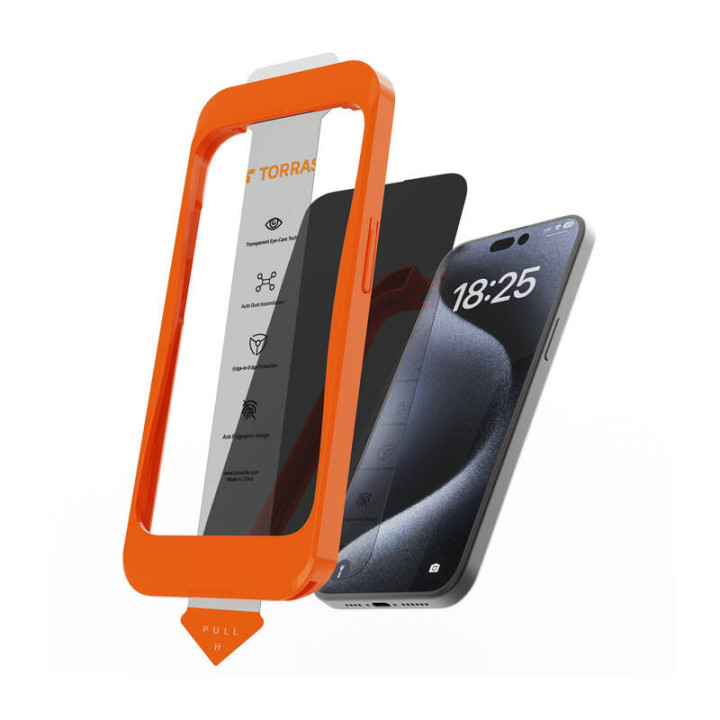 Torras Install Master grūdintas stiklas, skirtas iPhone 16 Plus