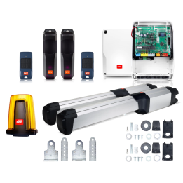 BFT PHOBOS BT B40 KIT swing gate operator kit LED lamp with antenna 2 24V remote controls up to 4 m 500 kg