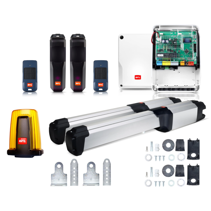BFT PHOBOS BT B40 KIT swing gate operator kit LED lamp with antenna 2 24V remote controls up to 4 m 500 kg