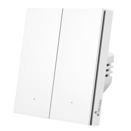 NIVIAN RETAIL NVS-FLATWALLSWITCH-201-WRB Viedais Wi-Fi sienas slēdzis, 1-vietas, pieskāriens, balts