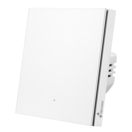 NIVIAN RETAIL NVS-FLATWALLSWITCH-101-WRB Viedais sienas slēdzis 1-grupu Touch Balts Tuya Zigbee