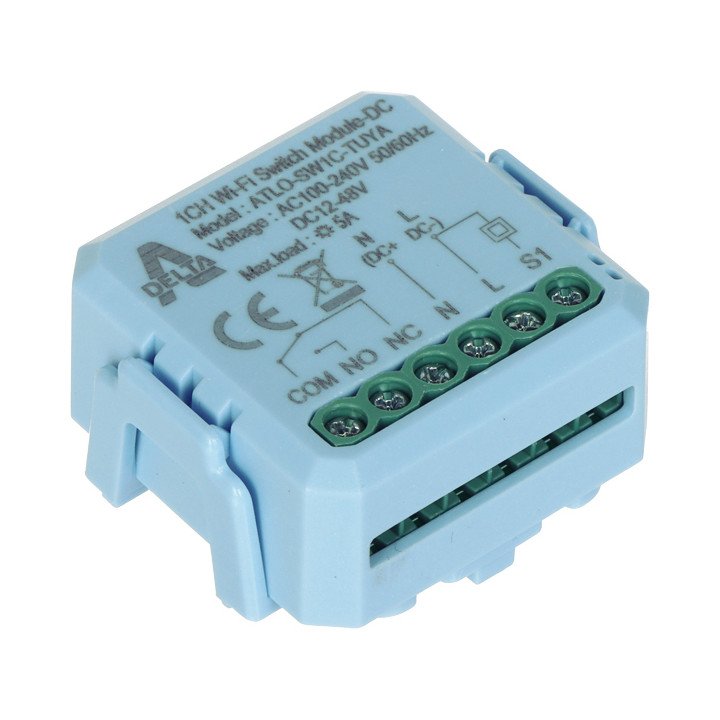 ATLO ATLO-SW1C-TUYA Smart Wi-Fi Wall Switch – 1 Gang, Works with Tuya/Smart Life, Alexa & Google Home