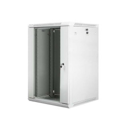 Lanberg :: Rack Cabinet 19” Wall-Mount 18U/600X600 (flat-pack) V2 Grey Glass door