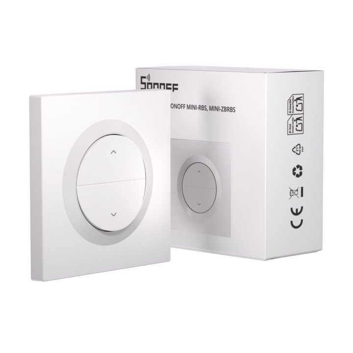 Sonoff ERBS Корпус настенного выключателя для роллет для MINI-RBS и MINI-ZBRBS – белый, 8.5×3.0×8.5 см