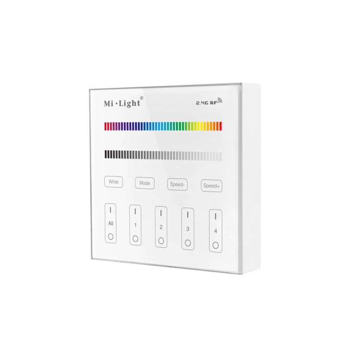 Seinale paigaldatav kontroller RGB/RGBW 4-tsooniline 2xAAA B3