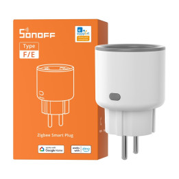 Sonoff S60-ZB Zigbee 3.0 умная розетка 16A 4000W мониторинг энергии тип E/F белый