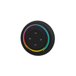 Seinale paigaldatav kontroller RGB+CCT ümmargune 1-tsooniline 2xAAA must S2-B
