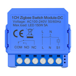 AVATTO ZWSM16-DC-1 Smart 1-Channel ZigBee Switch Module with Dry Contact