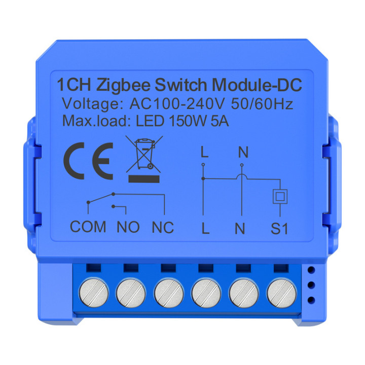 AVATTO ZWSM16-DC-1 Smart 1-Channel ZigBee Switch Module with Dry Contact