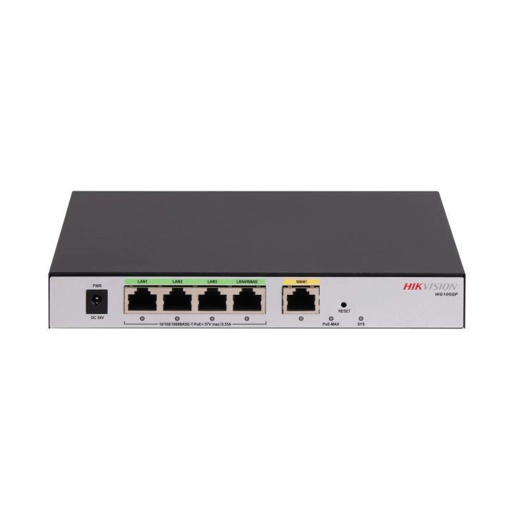 Hikvision DS-3WG105GP-SI Router PoE AP valdiklis 5x GbE 4x PoE 60W 100 Users