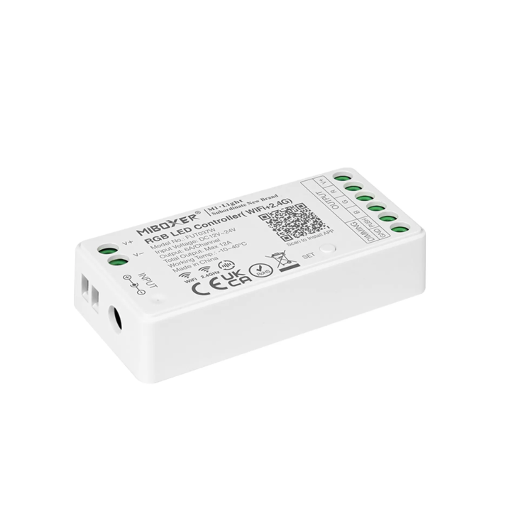 Светодиодный контроллер RGB 12–24 В постоянного тока 12 А WiFi FUT037W