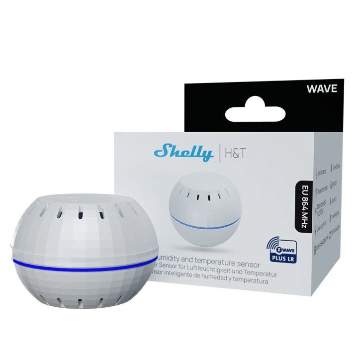 Shelly Wave H&T White EU LR - Smart Temperature and Humidity Sensor