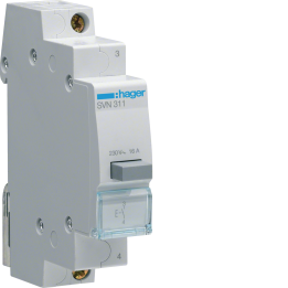 Hager SVN311 Impulse Pushbutton 1NO 230V AC