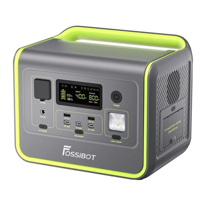 FOSSIBOT F800 800W Portable Power Station (Green)